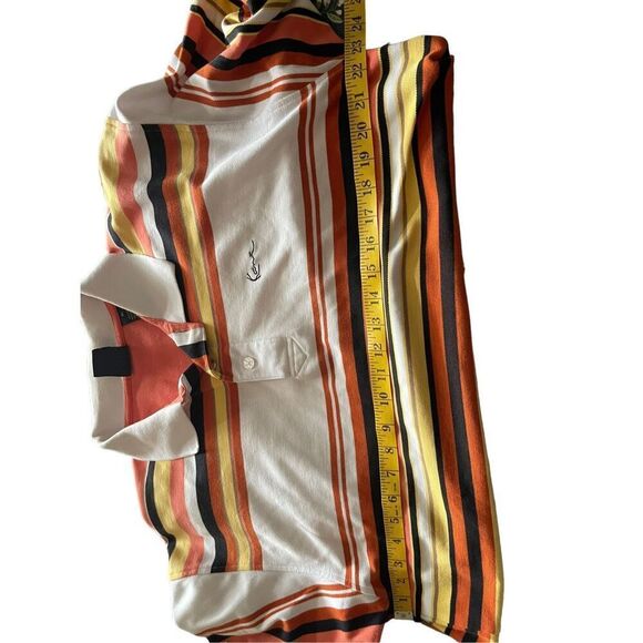 Kani Gold Mens Multi-Color Striped Short-Sleeve Polo Shirt Extra Large - Picture 7 of 12